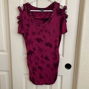 Purple Rock & Republic t-shirt with metal accents